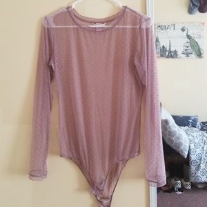 Light grape Victoria Secret long sleeve bodysuit